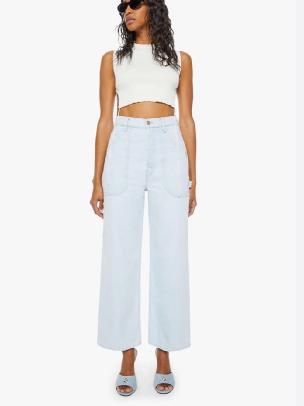 Mother Snacks High Waisted Smoothie Carpenter Ankle Jeans